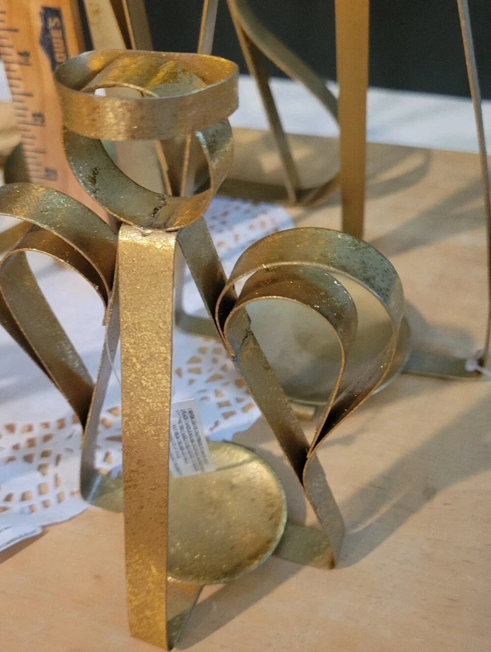 Set of 5 JCP Vintage Metal Angel Candle Tealight  Candle Holders 3 Sizes